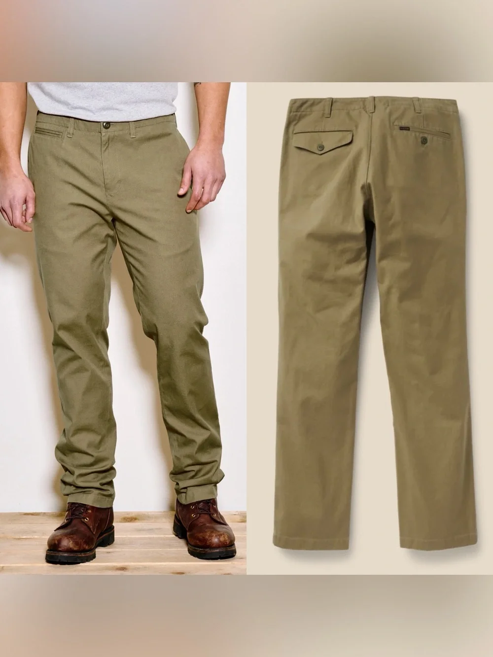 FILSON • Draftsman canvas pant Men's Chinos in river rock tan 36x32 trim fit